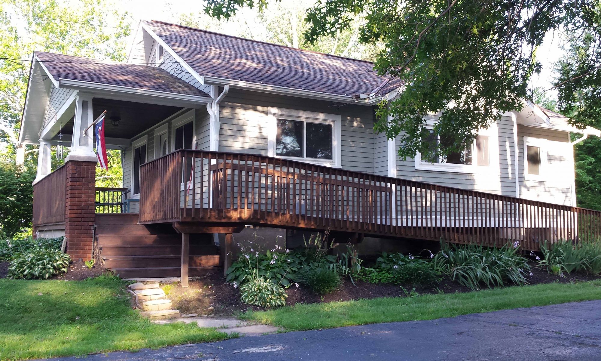 East view of the rental home